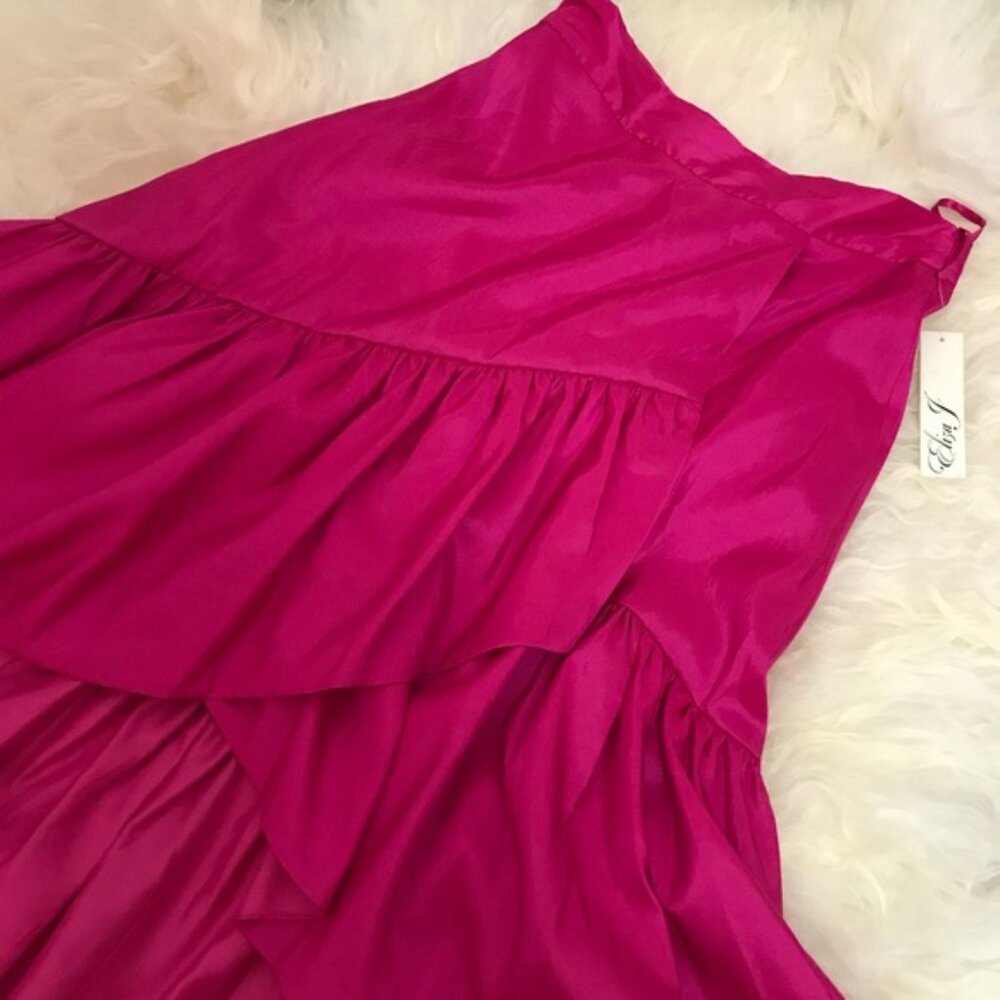 Eliza J Ruffled Faux Wrap Skirt - Picture 5 of 8